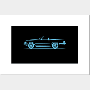 Mercedes 450 560 SL Type W107 Posters and Art